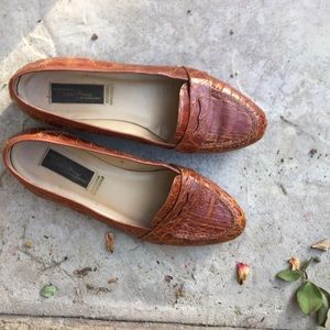 🇮🇹 🐊 Vintage Italian crocodile leather loafers